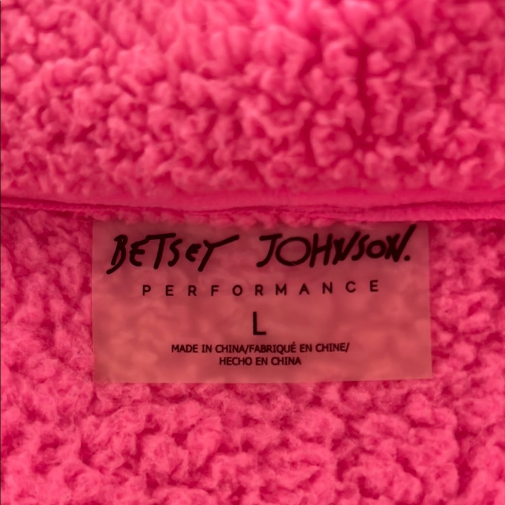 Betsey Johnson Vibrant Pink Fleece Jacket